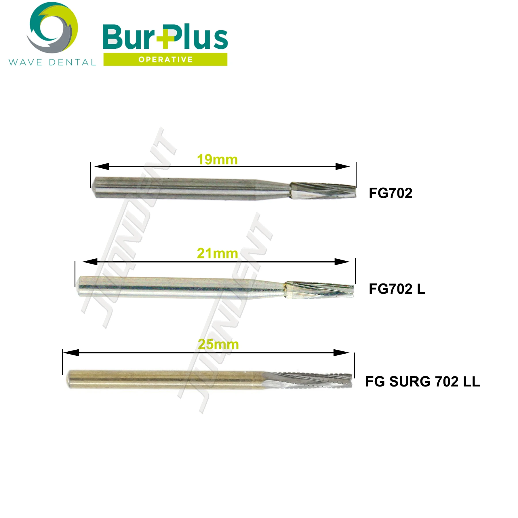 WAVE Dental Tungsten Carbide Burs Dentistry Drill Tapered Fissure Cross Cut Head FG702 Dental Laboratory Equipment 5pcs/Pack