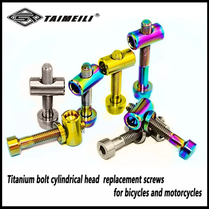 TAIMEILI GR5 Titanium Alloy Thomson Seat Post Bolt  M5x30/35/40mm Bike Seat Clamp Fixing Screws 2PCS Road Bike Upgrade Hardware