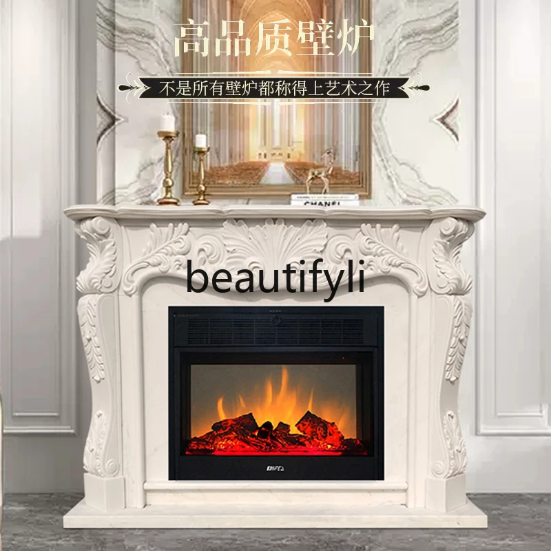 

Marble fireplace French carving interior decoration marble stone mantel custom