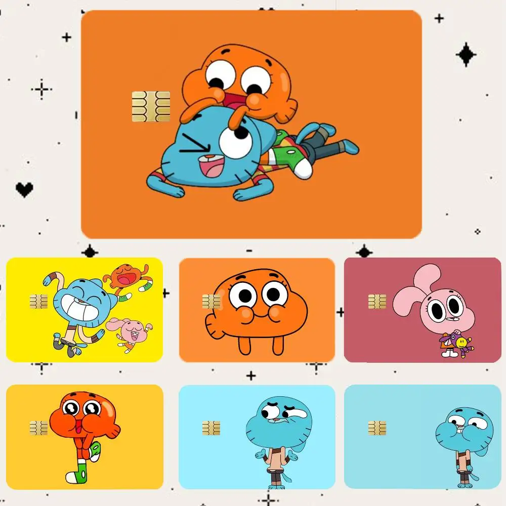 

T-The Amazing World of Gumball HD Waterproof Card Skins Protective Stickers for Credit Bank Game Cards