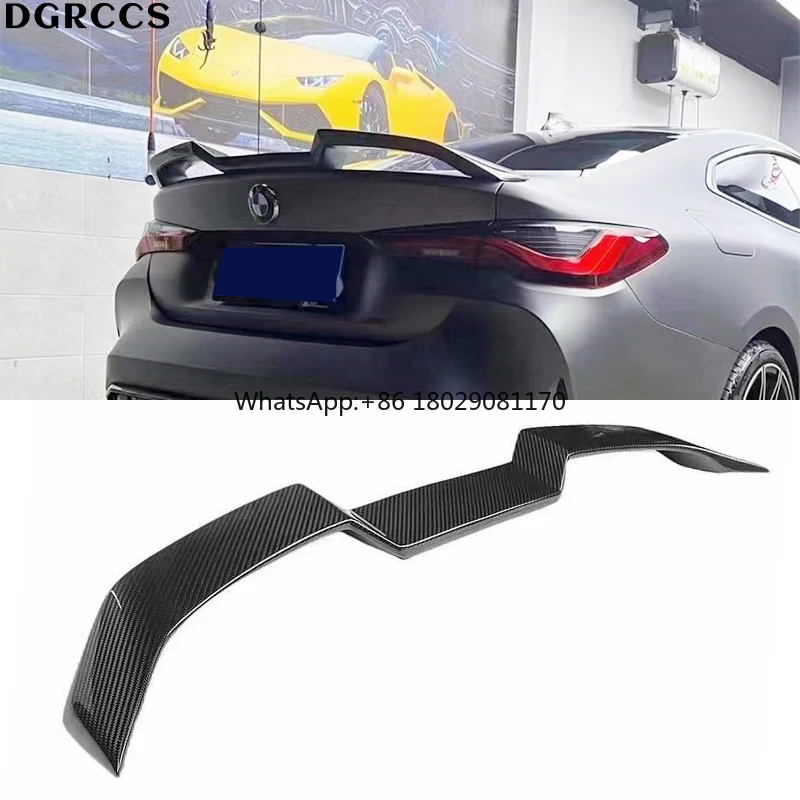 For BMW BMW M4 G80 G82 Double door coupe V Style Carbon fiber spoiler luggage wing tail