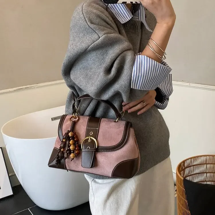 

2026 New Matte Medieval Bag Women's Small Square Bag High-end Niche Non-collision Portable Messenger Bag Women