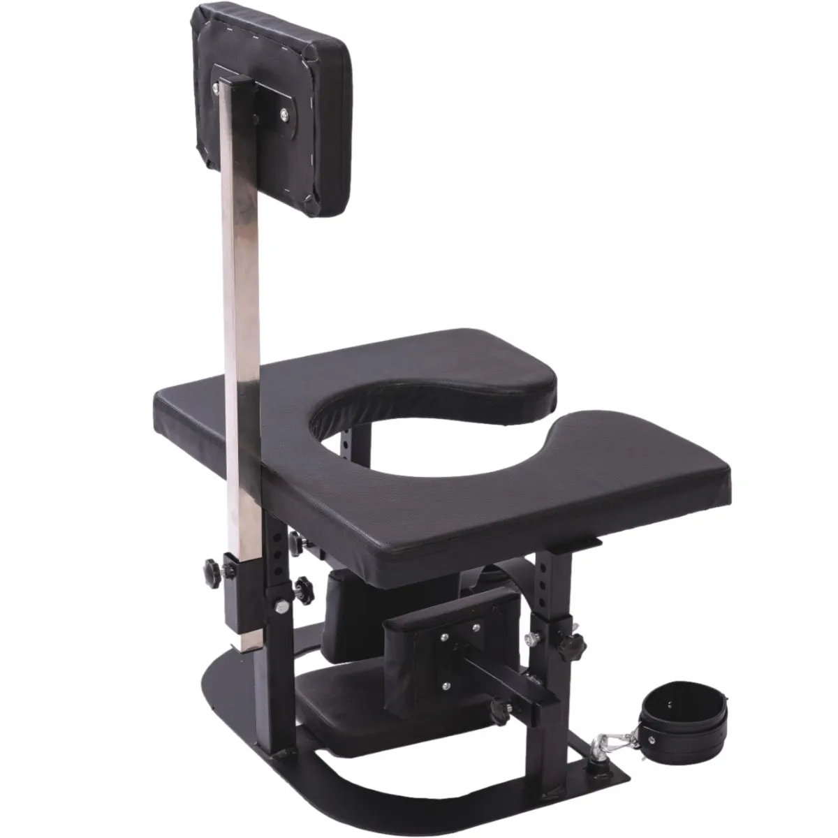 Sitting Face Stool Toilet Potty Chairs Male Slave Training Fetish Toy Bondage Collar Chair with Funnel