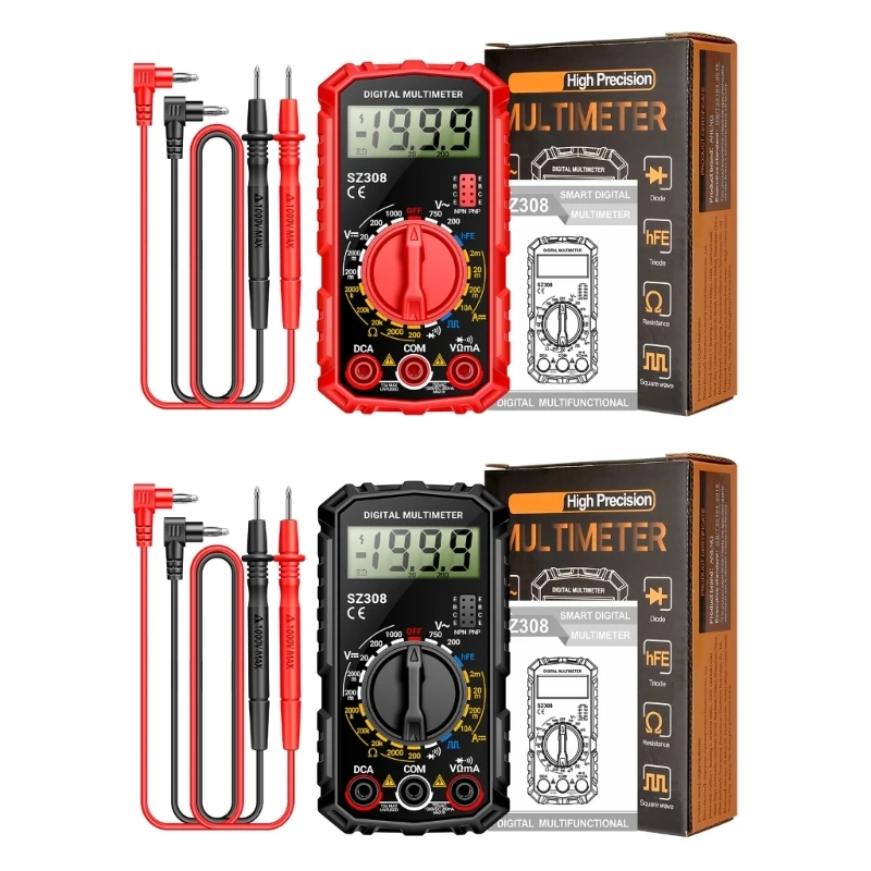 Multimeter 1999 Counts Current Tester Ohmmeter with Low Battery Indication Tester