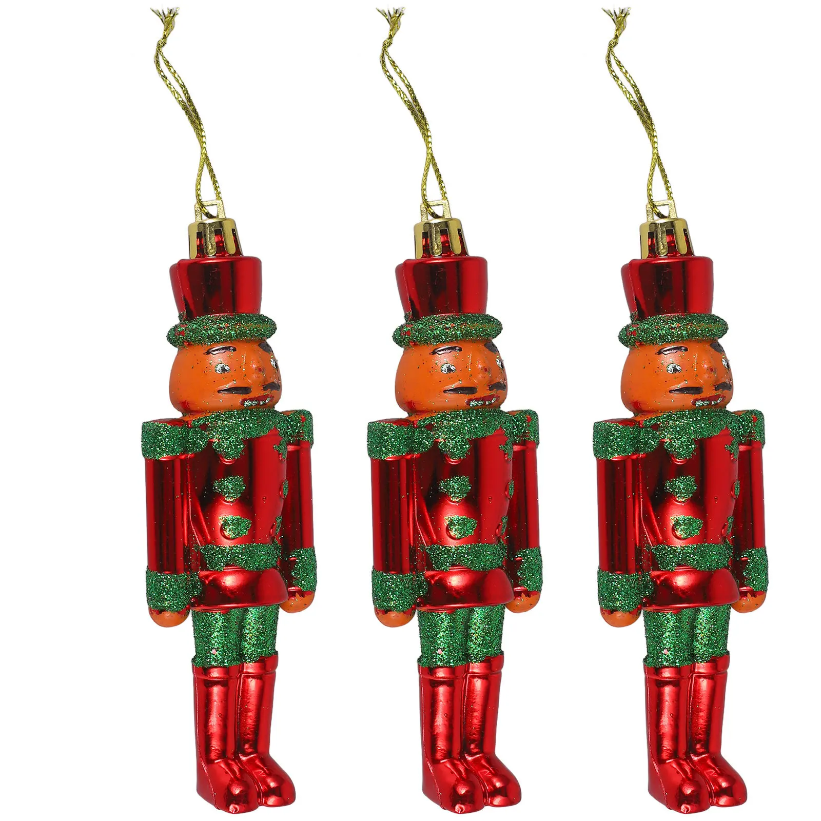 

3Pcs Christmas Hanging Nutcracker Ornament Detailed Craft Design for Holiday Decor Tree Wall Party Event Decoration Accessory