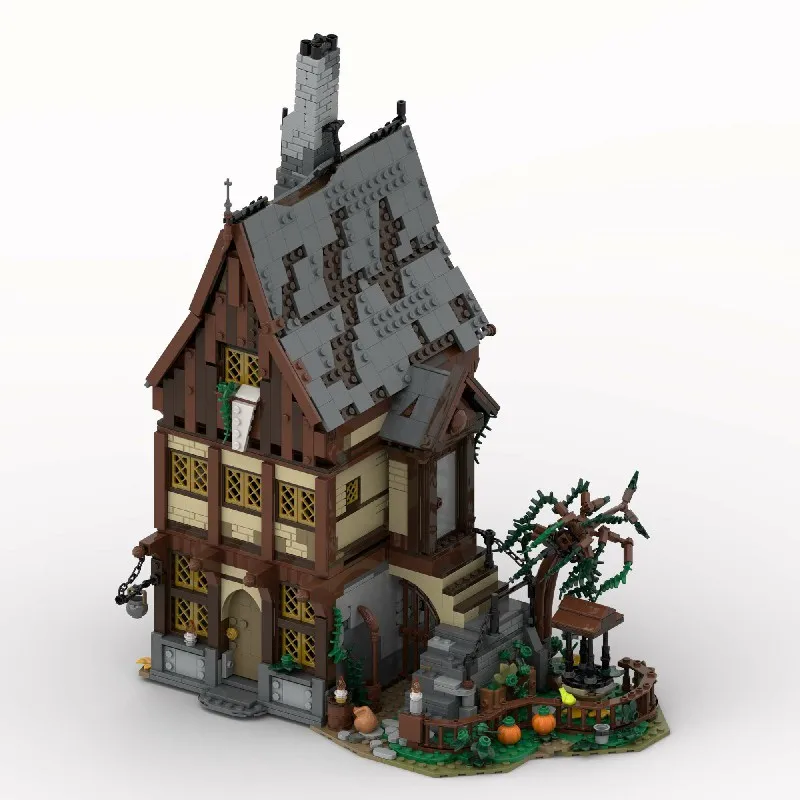 Medieval Magic Witch House Building Blocks Set - MOC 2148 PCS Wizarding Cottage Bricks Kit for Adults Kids Home Decor Gift