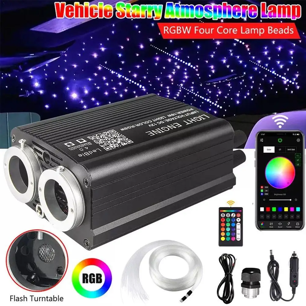 

Car Starry Sky Light Auto Home Fiber Optic Lights Atmosphere Lamp Music Control Ceiling Lights RGB 12 V 8 Colors Car Styling DIY