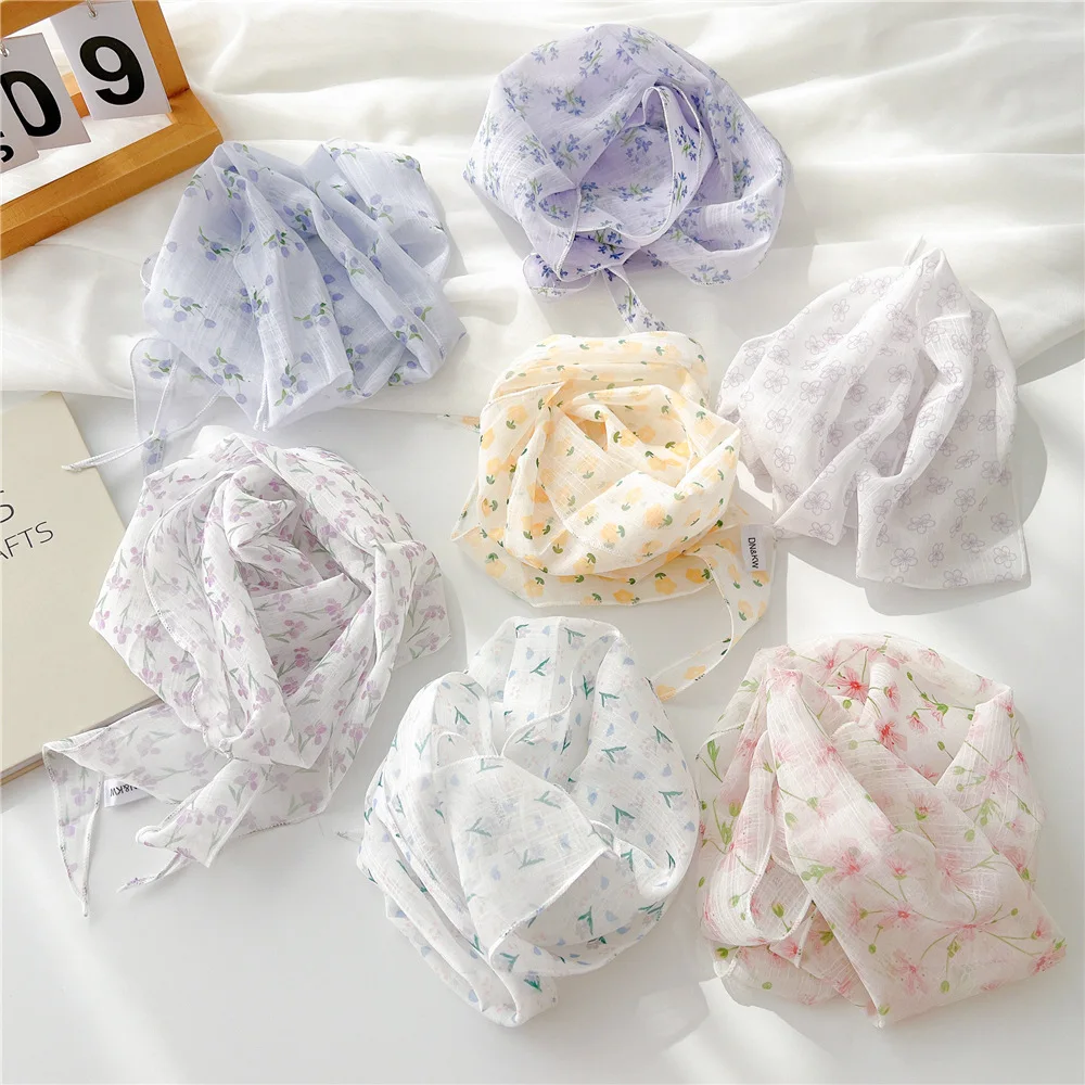 

Soft Neckerchief Scarf Women's Spring Autumn Summer Professional Kerchief Wrap Decoration Versatile Scarves Headband for Women