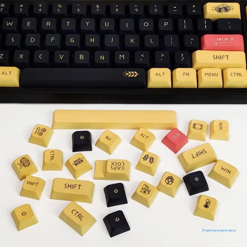 PBT Dye Sub Keycaps 134pcs XDA Craft Brew Keycap for Game Mechanical Keyboard DropShipping