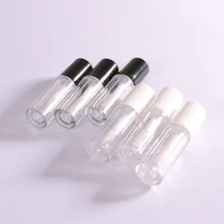 1Pc Plastic Lip Gloss Tube Small Lipstick Tube Leakproof Inner Sample Cosmetic Container Circular Transparent Simple Lipstick