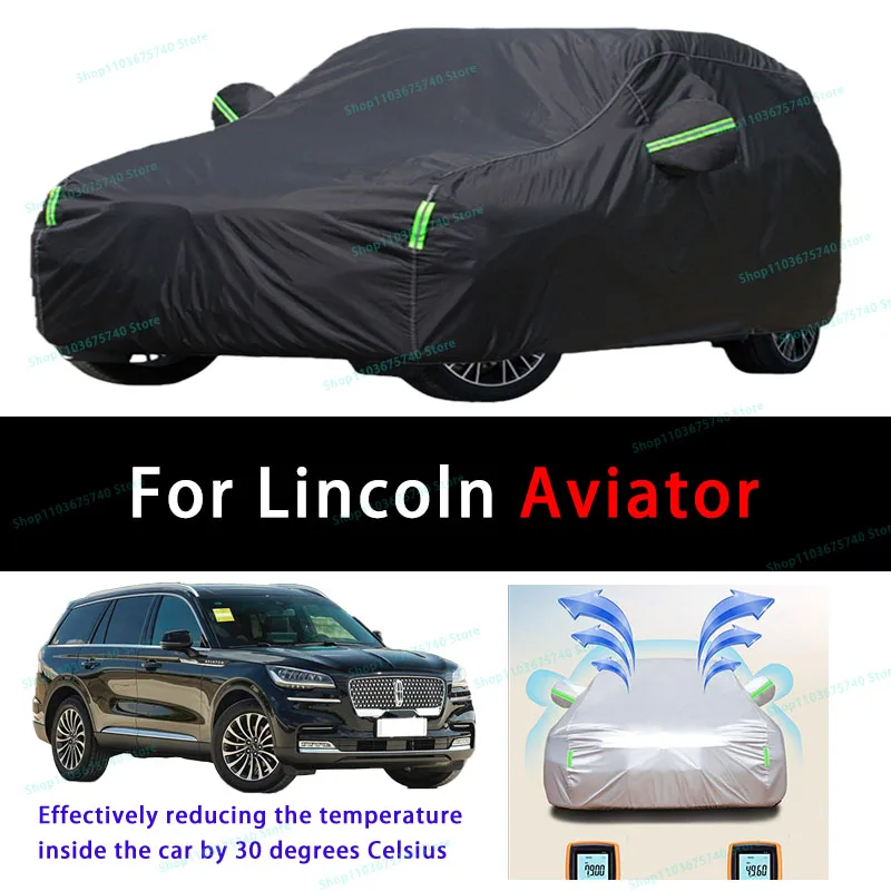 

For Lincoln Aviator Summer Full Car Covers Outdoor Sun uv Protection Dust Cooling Protective Auto Protective Cover