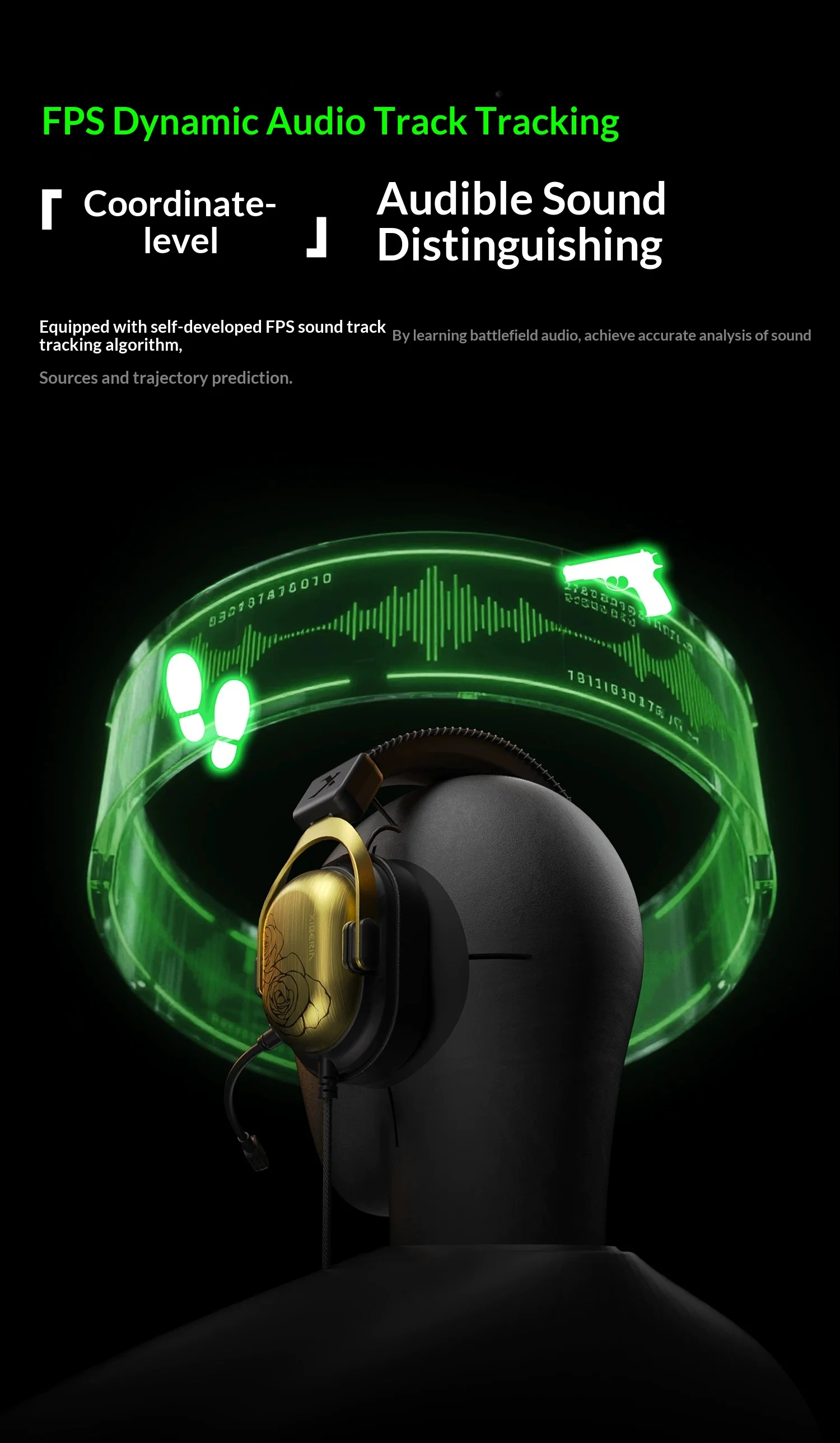 XIBERIA T10 Wired Headset Four Cavity Frequency Division Wired Esports Headset Coordinate Level Auditory Localization For Gifts