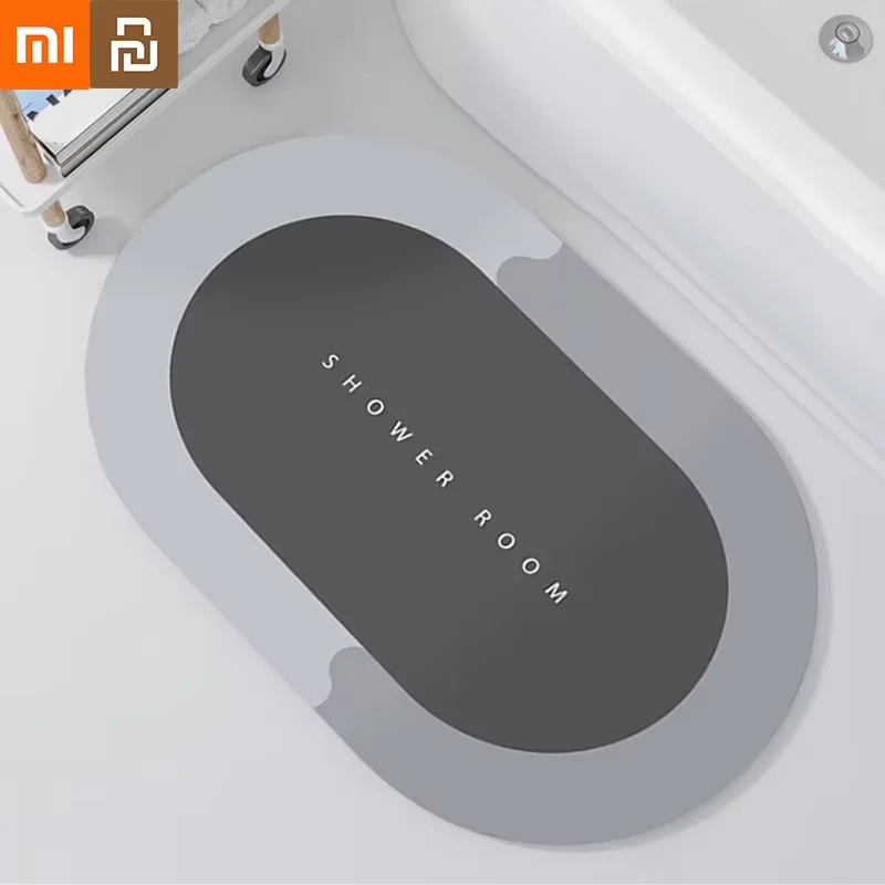 Xiaomi Youpin Bathroom Bath Mat Anti-slip Shower Rug Quick Drying Bath Mats Kitchen Entrance Door Mats Floor Mat Bathtub Carpet