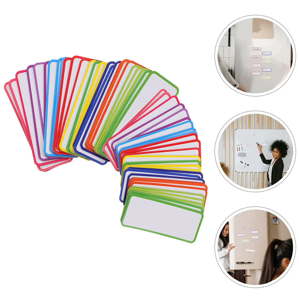 

67 Pcs Magnetic Label White Board Magnets Fridge Locker Strips for Whiteboard Stickers Tag