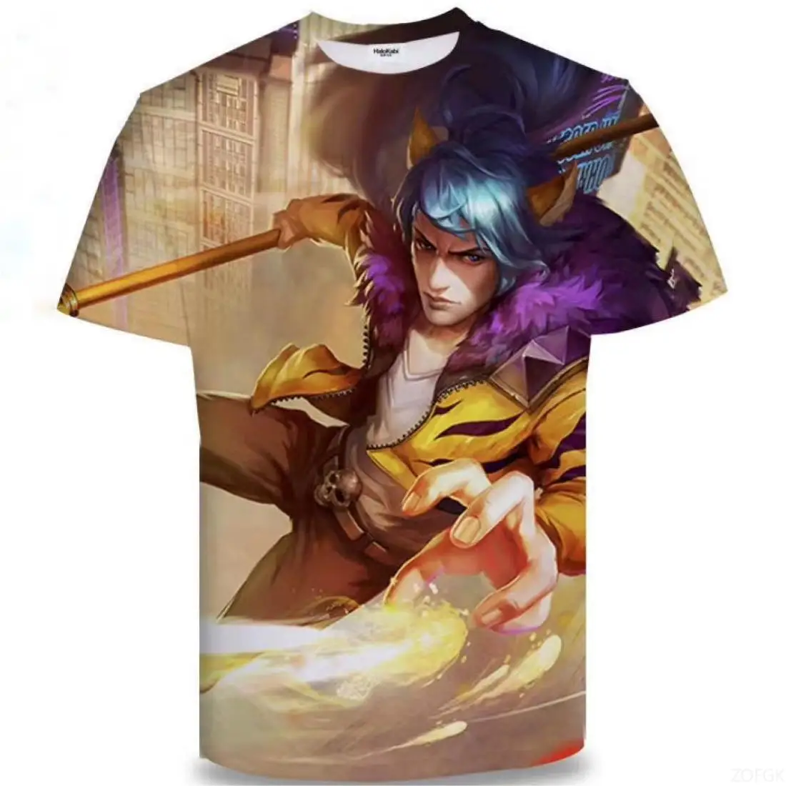 King of Glory Game T-shirt stampata digitale 3D T-shirt da uomo a maniche corte primavera/estate Top T-shirt stampata con cartoni animati anime