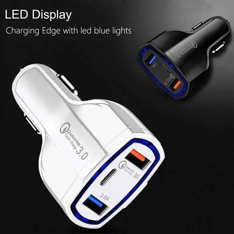 NNBILI 35W PD USB C Car Charger Quick Charge 3.0 QC3.0 Phone Charger Type C Fast Charging For iPhone 13 Xiaomi Huawei Samsung