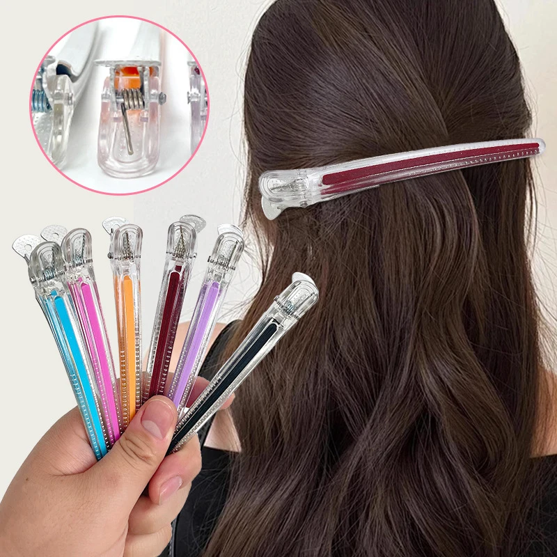 6Pcs Pro Seamless Alligator Clip Hair Clip Barbershop Haircutting Sectioning Hairpin Salon Household Beauty Styling Tools