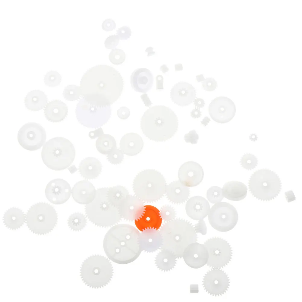 

128Pcs Plastic Motor Gears Assortment Gear Set High Precision Spindle Belt Pulley for DIY Mechanical Upgrades Projects