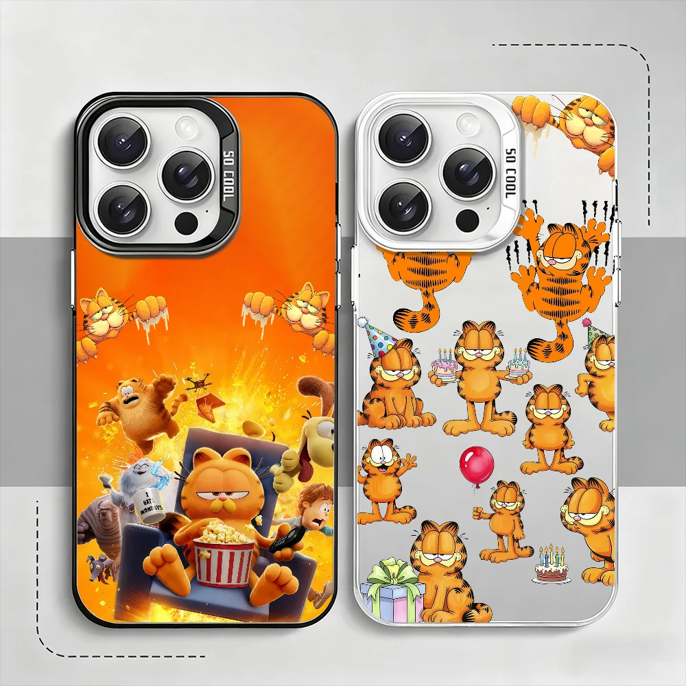 Coque de téléphone dessin animé g-garfield, étui de protection couleur IMD pour iPhone 12 11 13 14 15 16 17 Max Pro Plus Mini