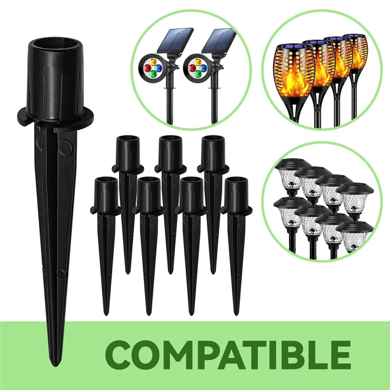 Vlag Metal Replacement Stakes For Solar Lights Outdoor,Solar Pathway Lights Spike Replacer, Outdoor Ground Stakes