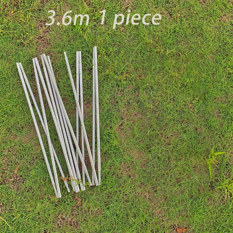 Zeltgestell-Ersatzteile: 8mm Aluminium-Zeltstange 3,6m 4m 4,4m – Reparaturzubehör für Outdoor-Camping-Fiberglas-Zeltstangen