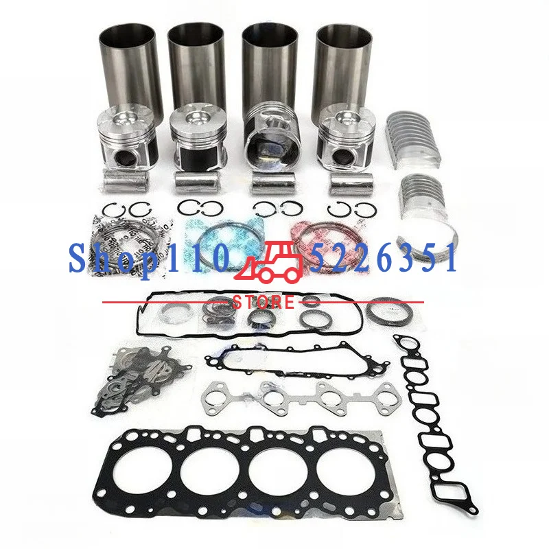 

Overhaul Rebuild Kit 2KD 2KD-FTV For Forklift or Hilux For Hiace Piston Rings Cylinder Liner Full Gasket Set Engine Parts