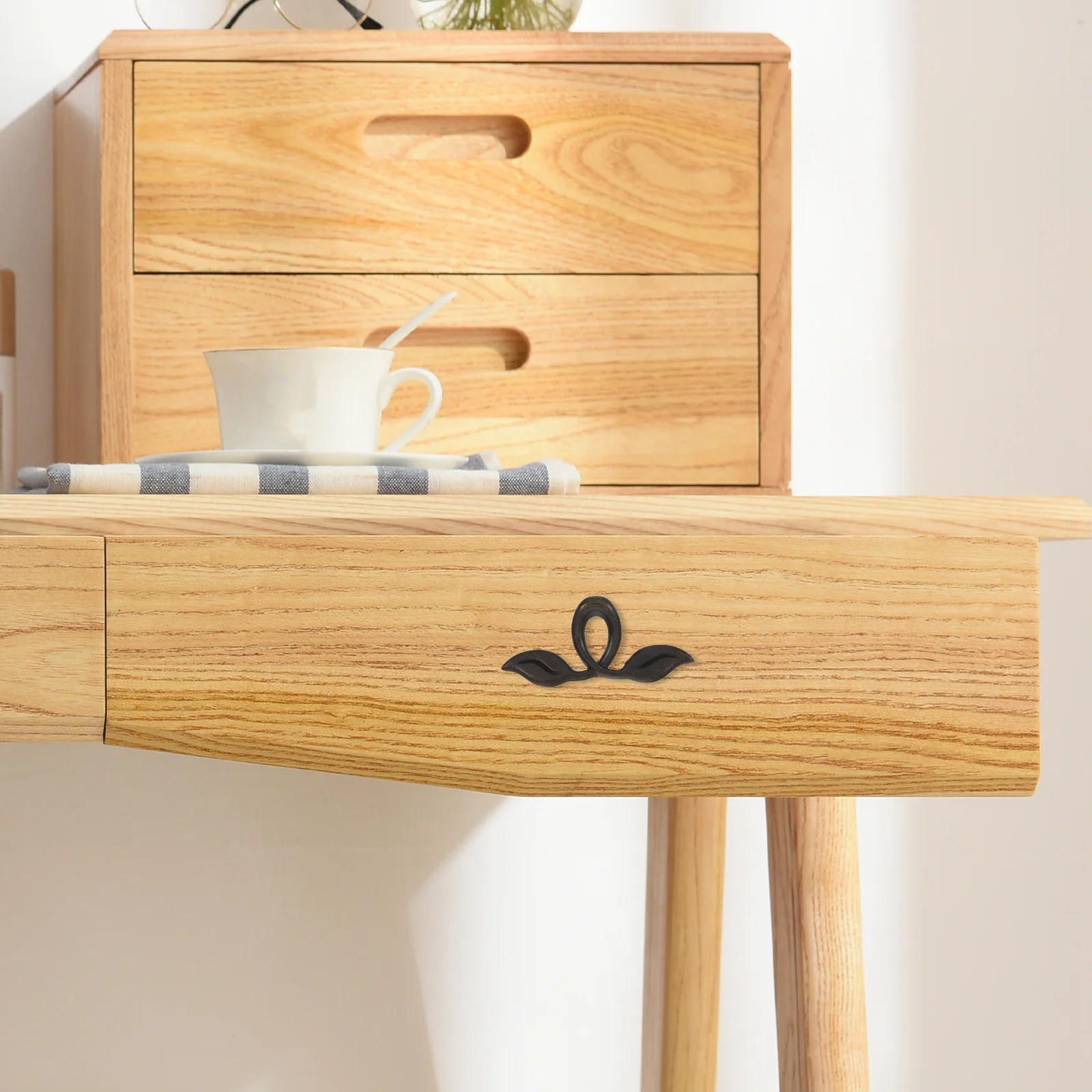 

1Set Vintage Leaf Cabinet Handles Zinc Alloy Retro Style Drawer Pulls Wardrobe Furniture Door Knobs Decorative Hardware