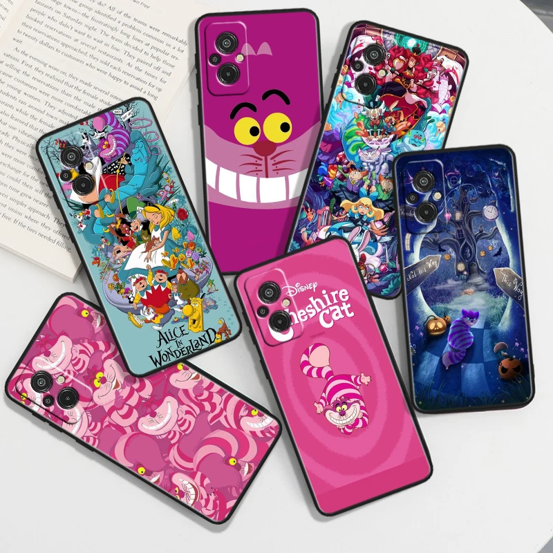 

Disney Alice Wonderland For Xiaomi Redmi 12C 11A 11 10C 10X 9T 9C 9AT 9A 8A 7A S2 6A A1 Plus Black Soft TPU Phone Case