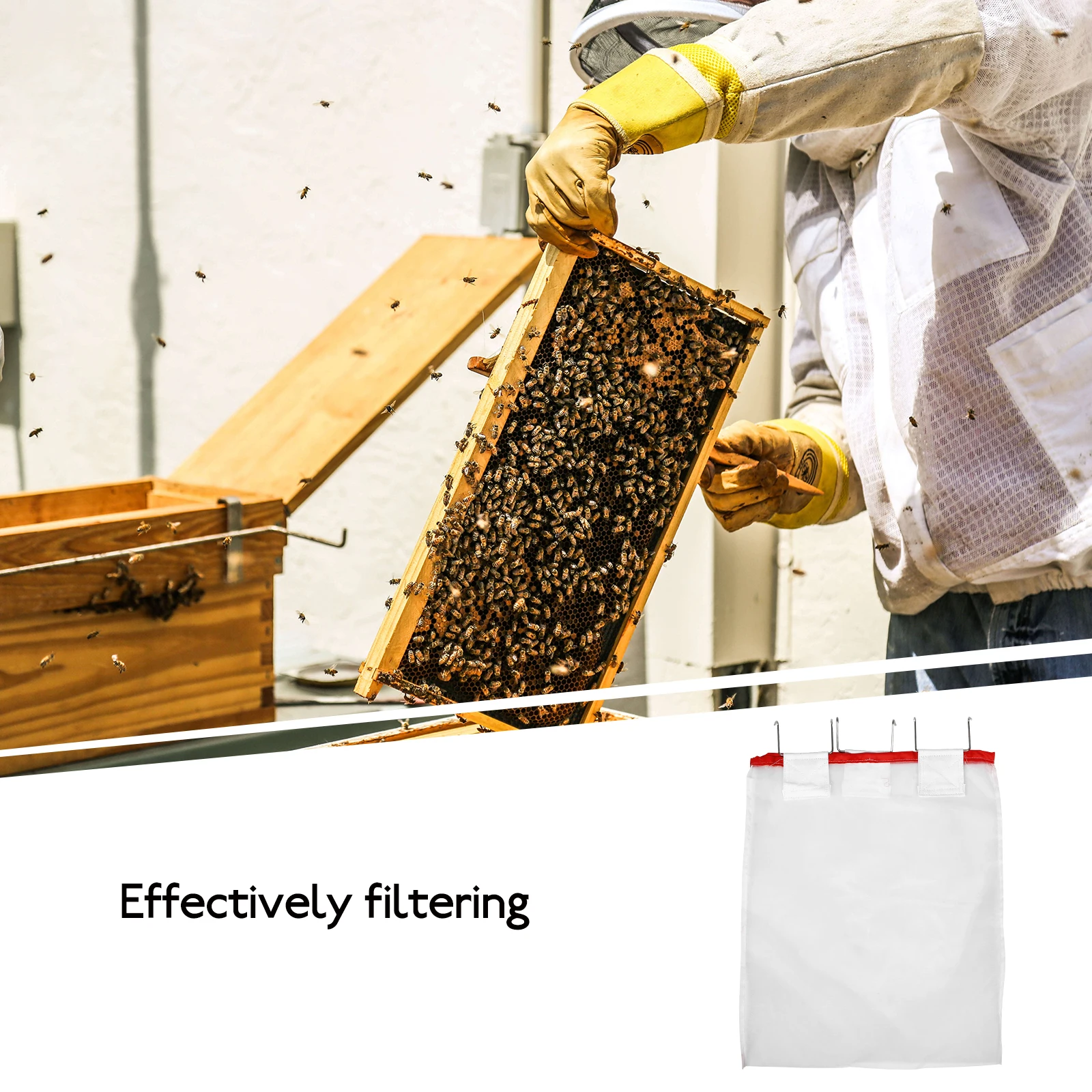 蜂蜜ストレーナーバッグナイロンメッシュフィルター養蜂機器用蜂蜜抽出スープジュース濾過再利用可能な濾過