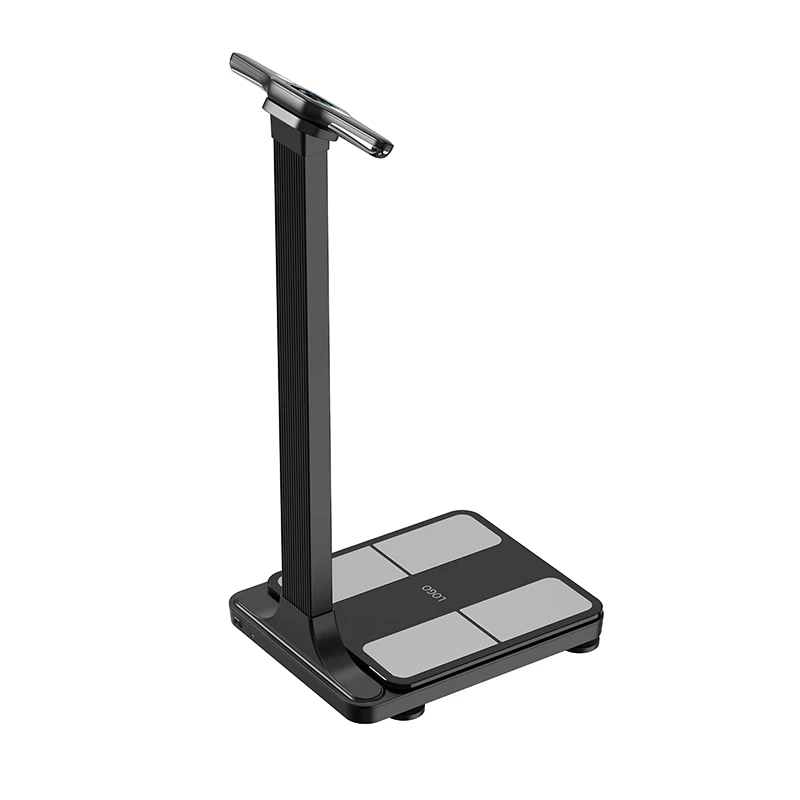 Balance d'analyse de composition corporelle intelligente unique à double fréquence d'électrode WIFI 8 avec rapport