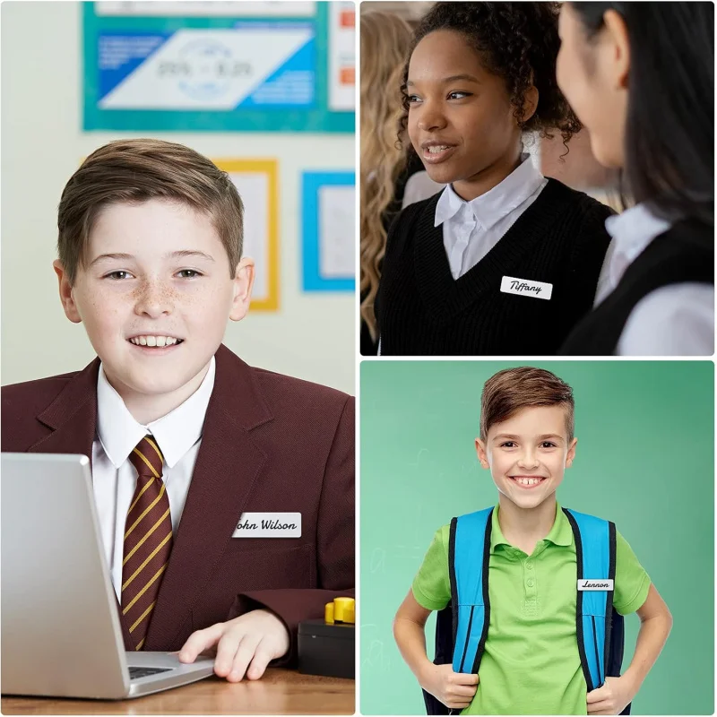 Name Tag Blank Badges 1 x 3 Inch DIY ID Badge with Pin Backing Office Workers Students, Personalized