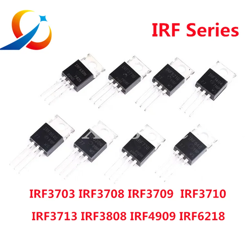 10PCS TO-220 IRF1404 IRF1405 IRF 3703 IRF3708 IRF3710 IRF3713 IRF2804 IRF3205 IRF3808 IRF4905 IRF5305 IRF5210 IRF6218 IRF8010