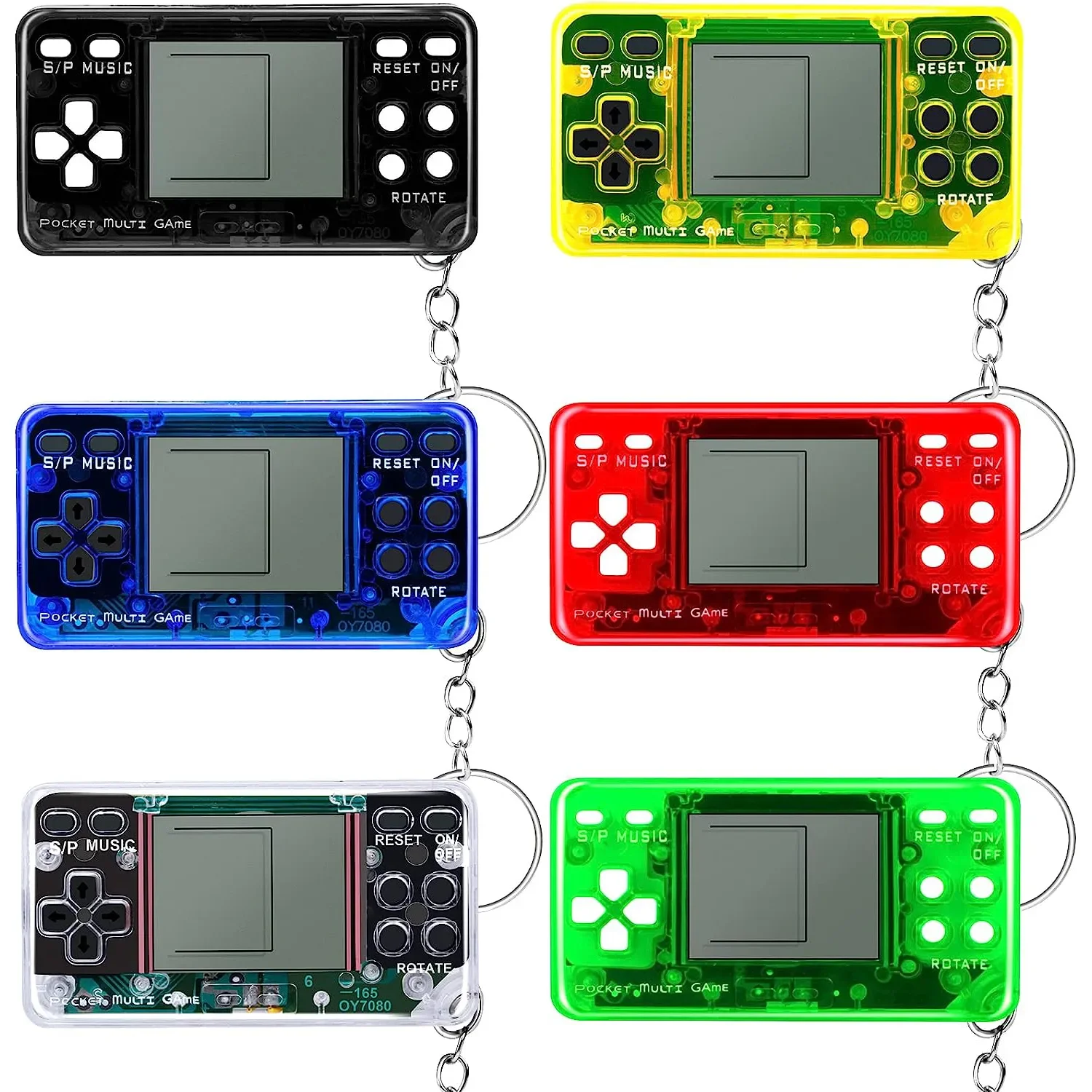 

Mini Video game Toy Screen gamepad Party Favors Keychain Toy Multi Colors Gamer Decoration Game Gift Ideal for Kids