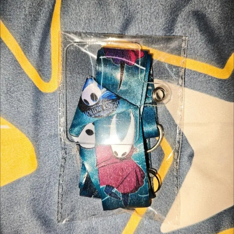 92 سنتيمتر Hollowknight الدبور فارس الطباعة حزام الحبل خطاف معدني الهاتف المحمول العمل Id الصدر بطاقة حبل معلق زوجين هدية #6