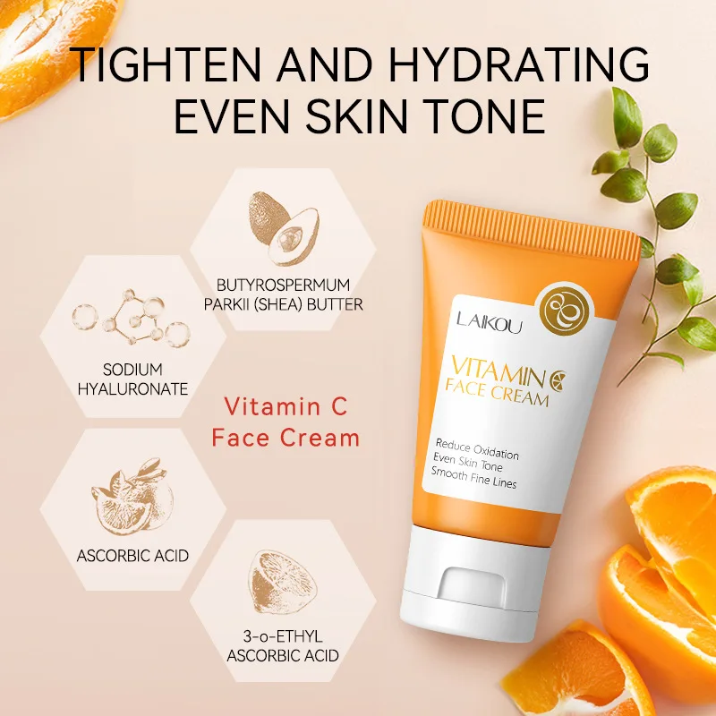 LAIKOU Vitamin C Face Cream Moisturizing Nourishing Japan Sakura Creams Uniform Skin Tone Beauty Facial Skin Care Product