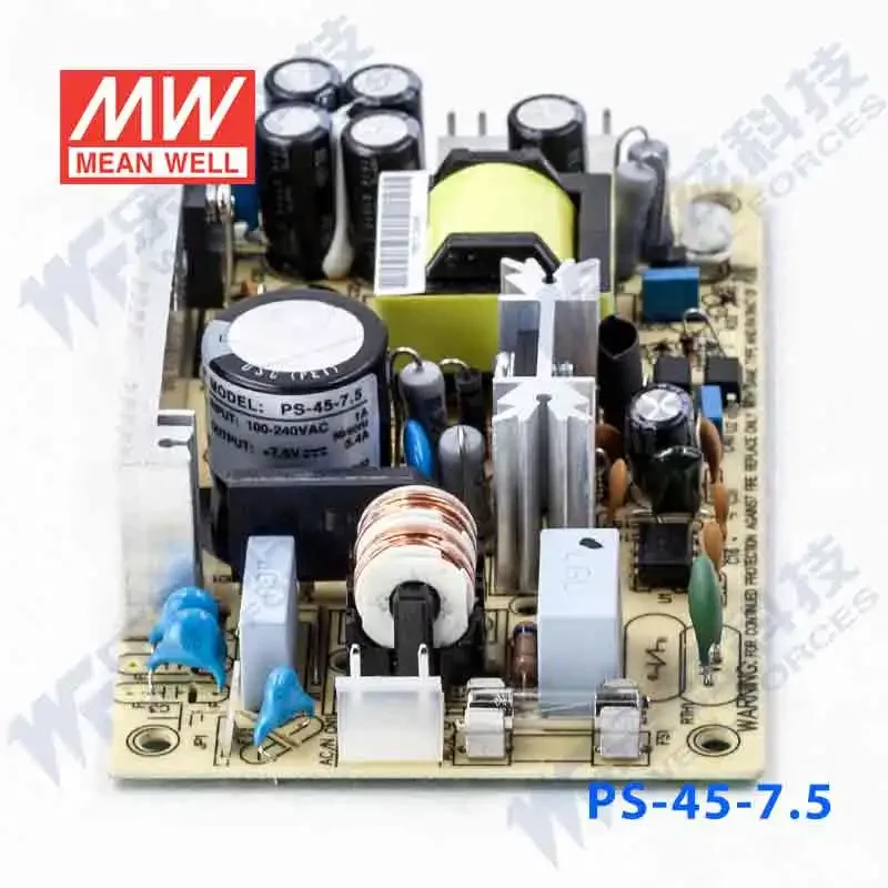 PS-45-7.5 Taiwan Mingwei 45W7.5V DC stabilized PCB bare board switch power supply 5.4A substrate type