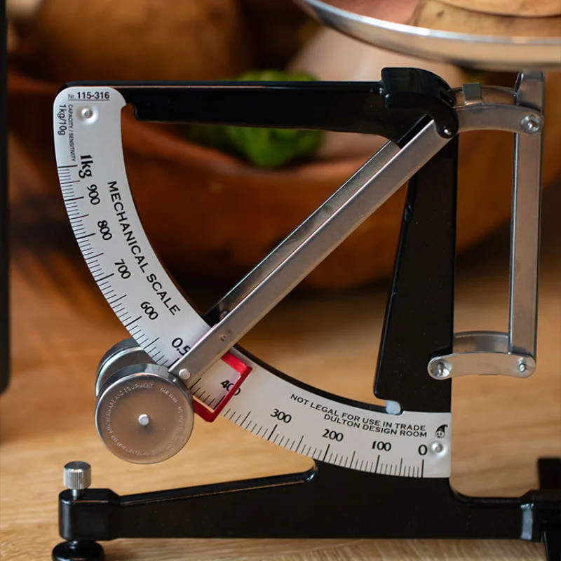 Metal balance scale, quadrant scale, simple retro design desktop kitchen scale 1KG