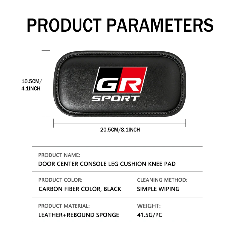Picture 7: Car Knee Cushion Elbow Support Pad Auto Door Leg Rest Protector For Toyota GRsport Yaris Corolla Rav4 CHR Auris Cruiser