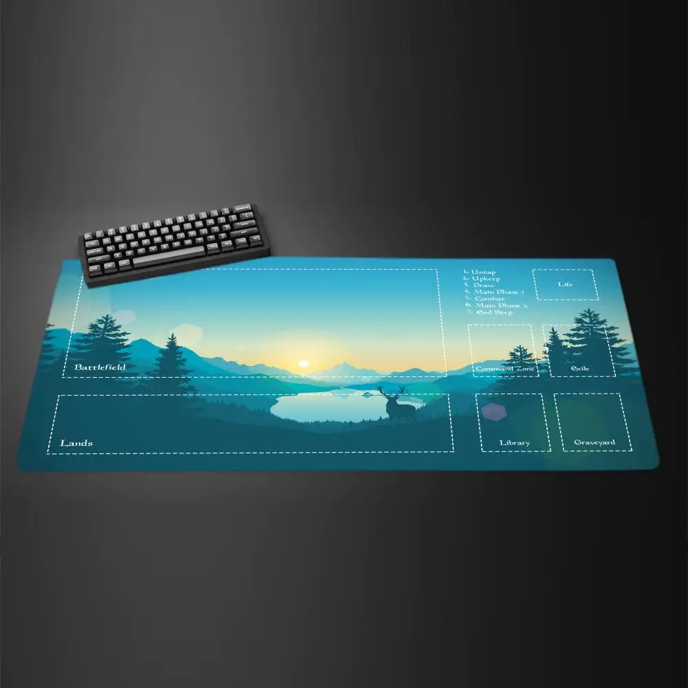 landscape sunset Mouse Pad for MTG DTCG CCG RPG Trading Card Inked Game Playmats Smooth Rubber Surface Battle Game table mat