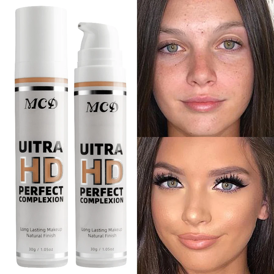 1개 전문가용 리퀴드 파운데이션 오일 컨트롤 커버 매트 베이스 크림 컨실러 방수 땀 방지 얼굴용 한국 메이크업 선물