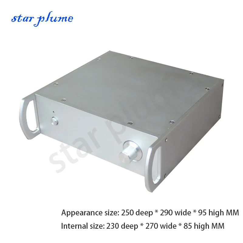 

250*290*95mm WA31 All Aluminum Power Amplifier Case Preamplifier Case Vacuum Tube Amplifier Chassis Amp Chassis Shell DIY Box