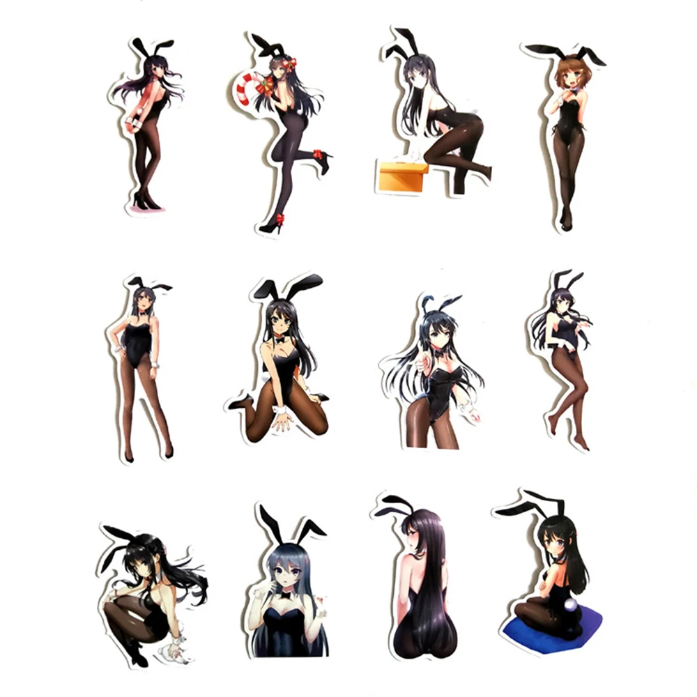 10/30/50pcs Seishun Buta Yarou Anime Stickers Girls Sakurajima Mai Sticker Waterproof Notebook Skateboard Luggage Sakuta Decal