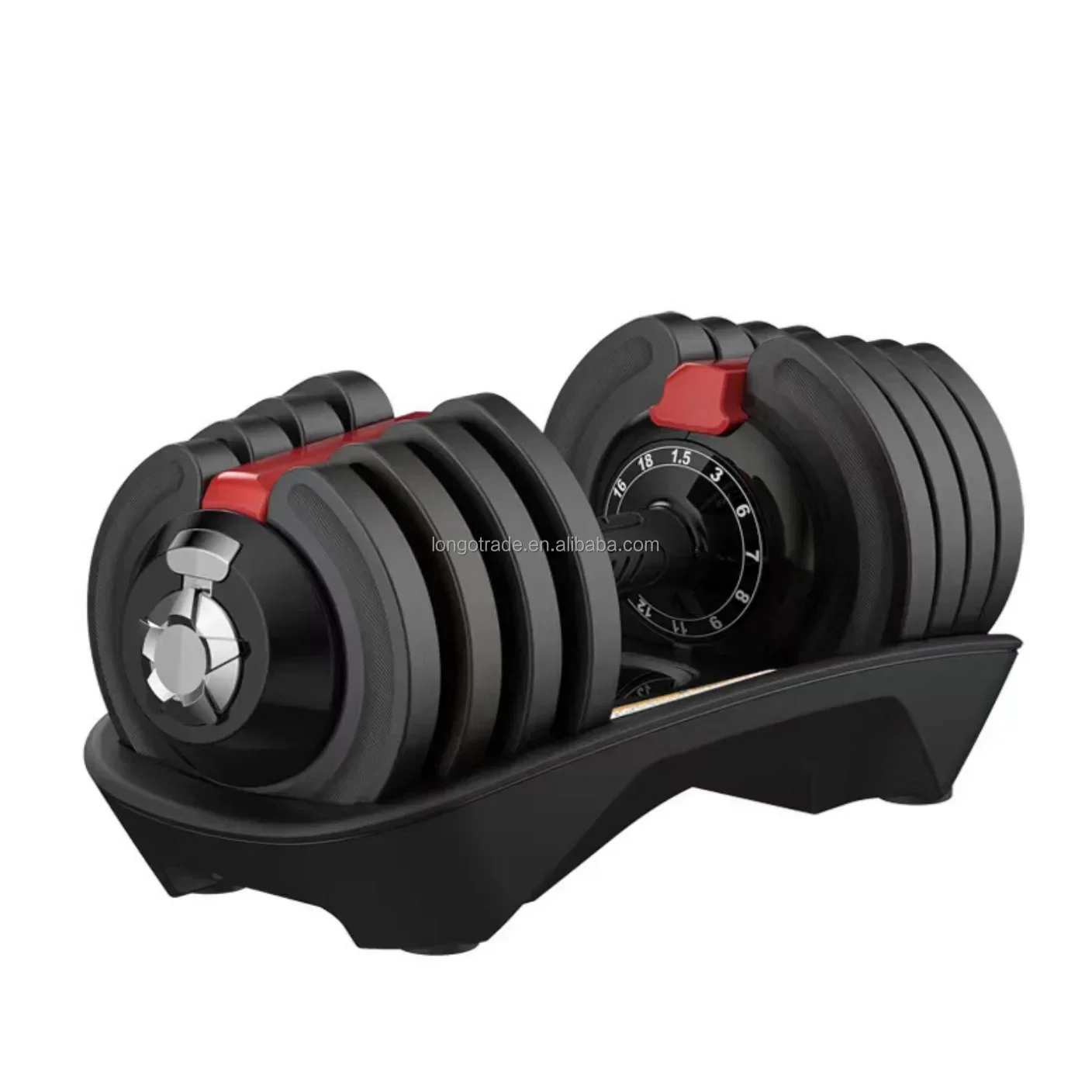 Home Gym Free Weight Multi-function Quick Lock Cast Iron Dumbbells 18kg 40 lbs Adjustable Dumbbell Set