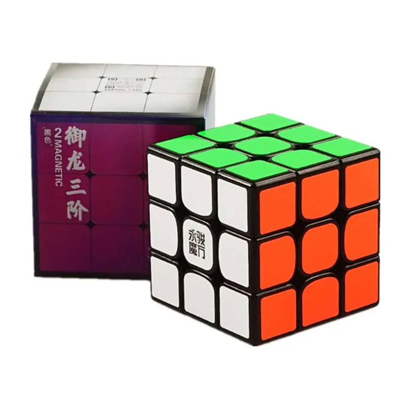

Yongjun Yulong V2 M 3x3x3 Магнитный скоростной куб 3x3 2 м магический куб пазл профессиональные обучающие игрушки для детей подарок