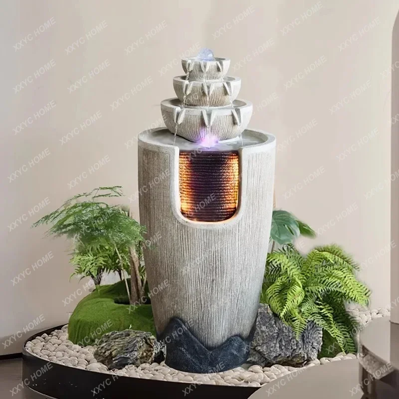 A Floor-to-ceiling circulating water ornament  courtyard  fountain  rockery  new residence opens to attract wealth  fish farming