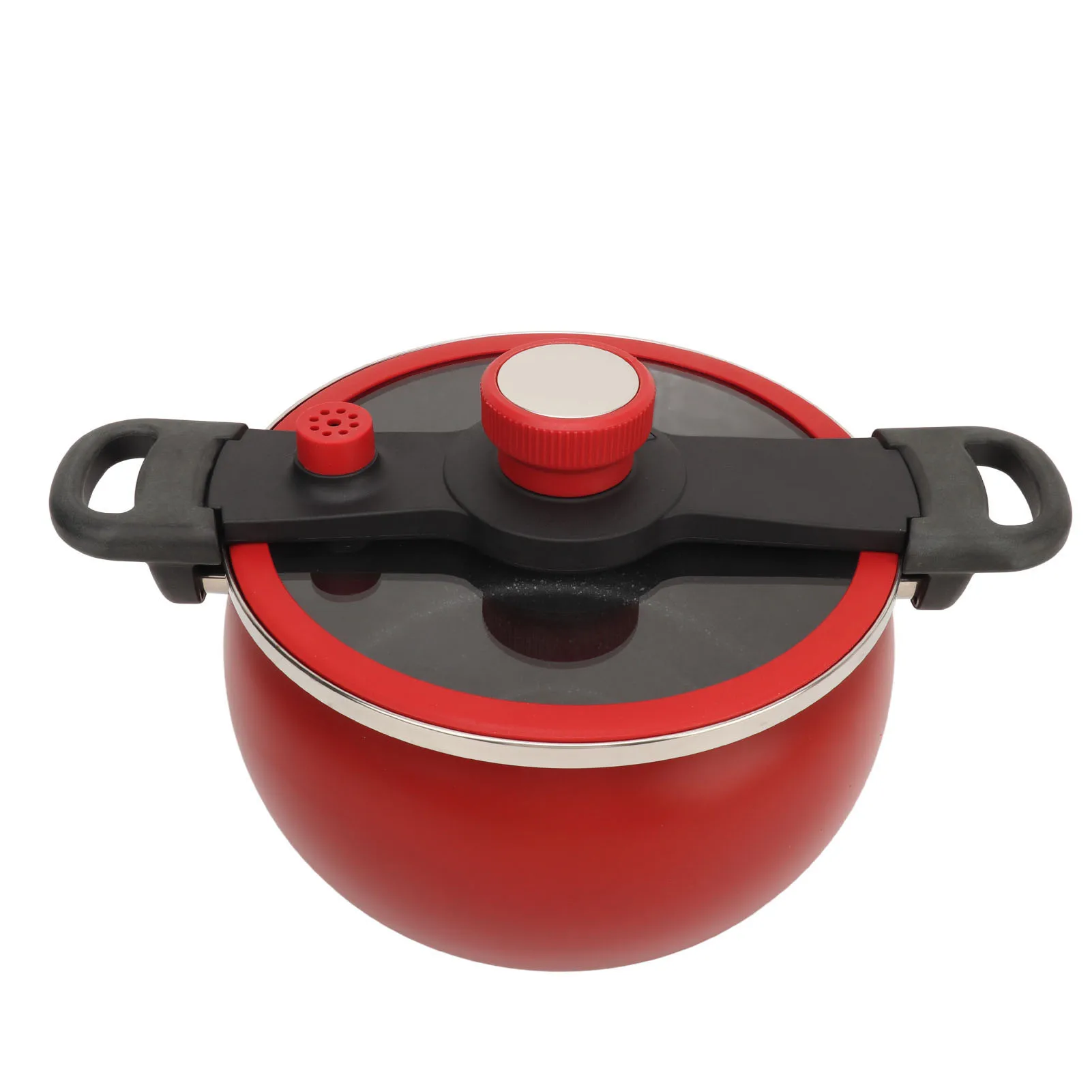 

Pressure Soup Stew Pot Heat Resistant Visual Pot Lid Micro Pressure Cooking Pot Multifunctional Binaural Clip for Kitchen