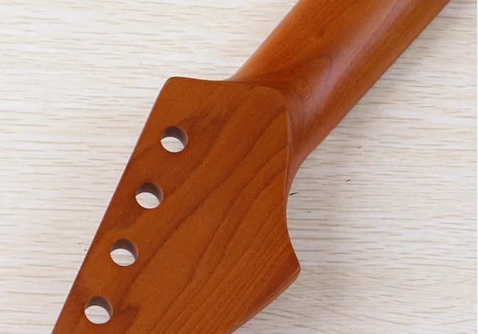 22 Bünde Braten Ahorn E-Gitarre Hals Ahorn Griffbrett Inlay Punkte Matte Farbe Gitarre Teile Zubehör – Detail 6