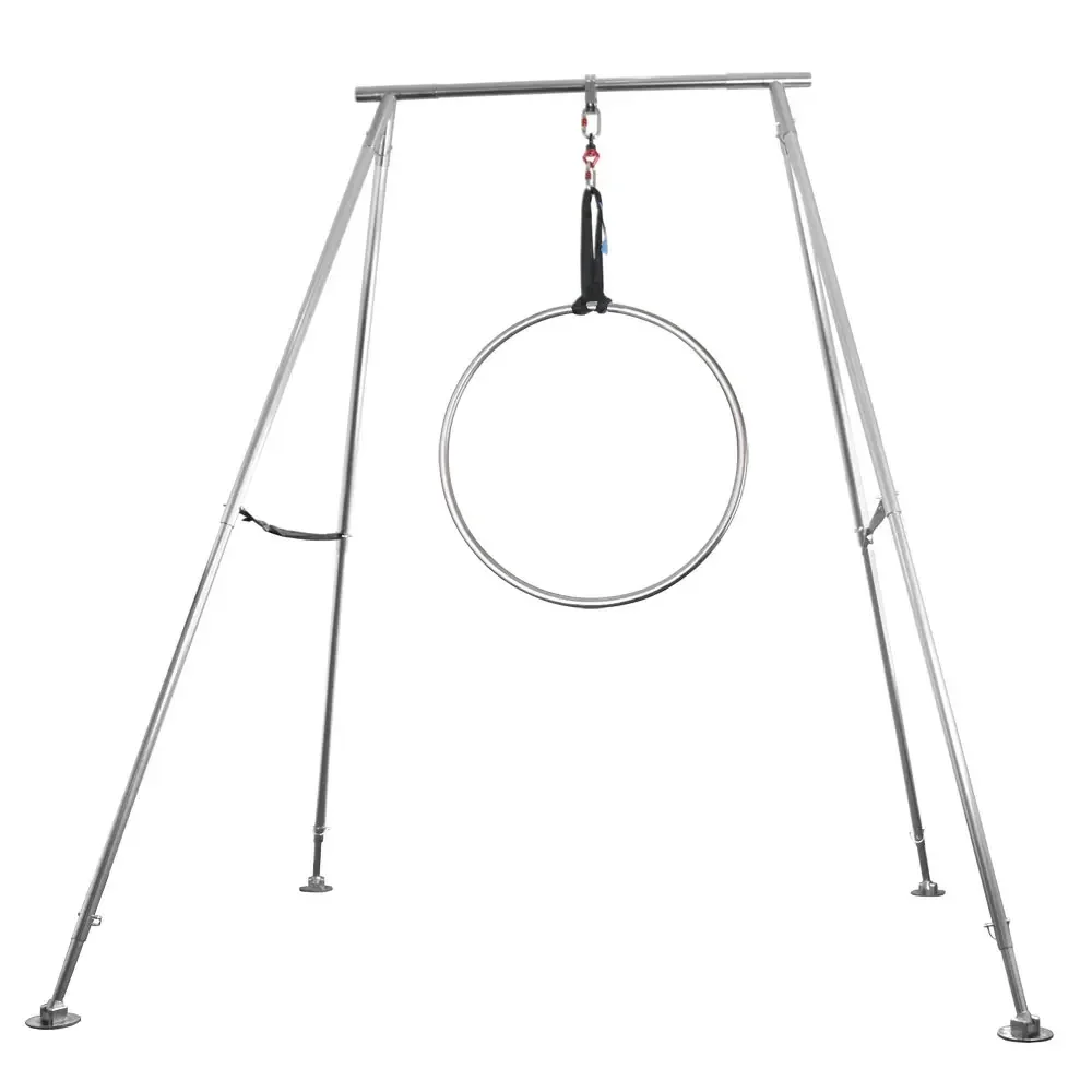 PRIOR FITNESS Height Adjustable Yoga Swing Stand Hammock Frame Indoor Outdoor Aerial Rig  for Yoga Fitness Acrobatics