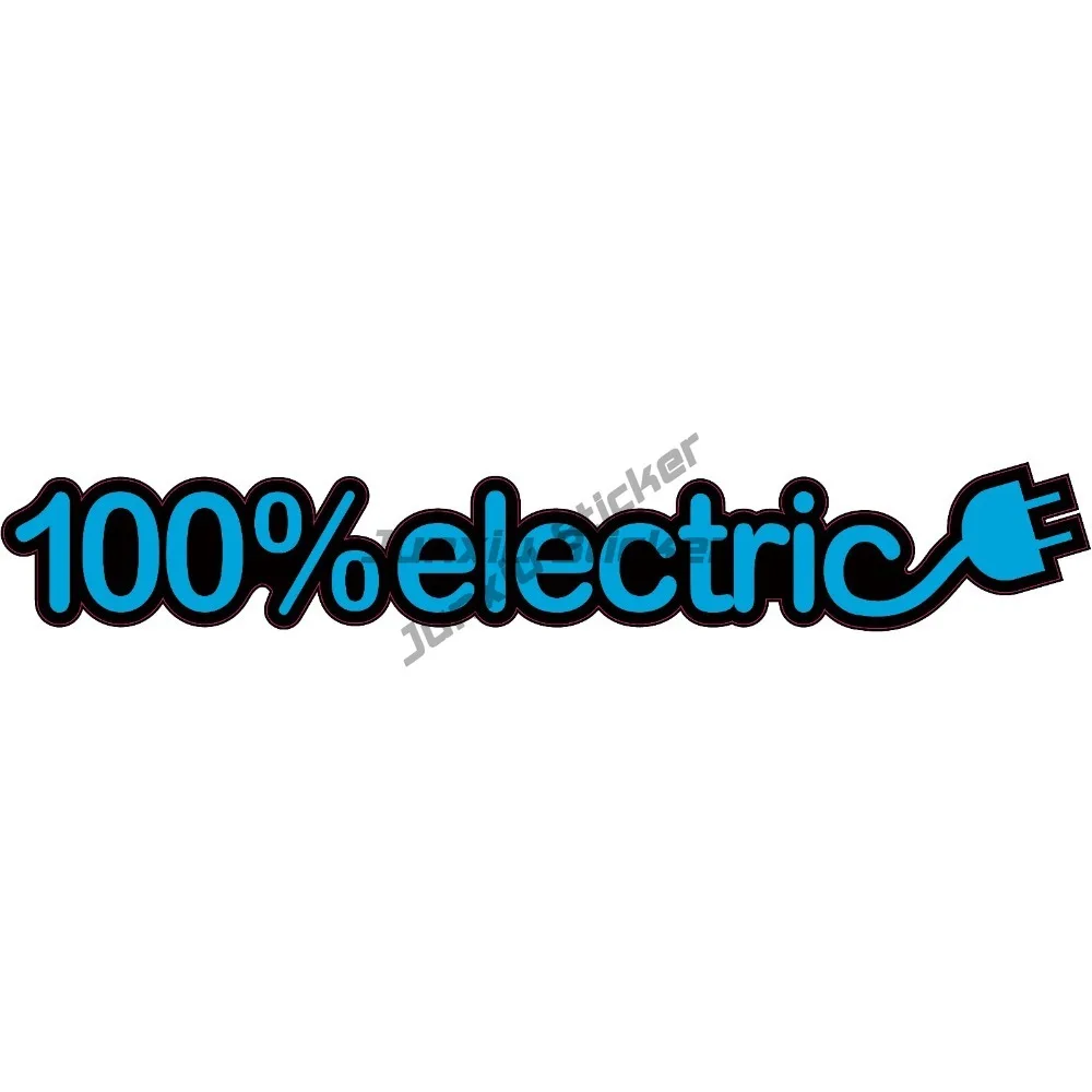

100 Percent Electric Blue Car Vehicle Ev Bumper Sticker Anti Scratch Decor Graphic Car Decoration Accessories Decals