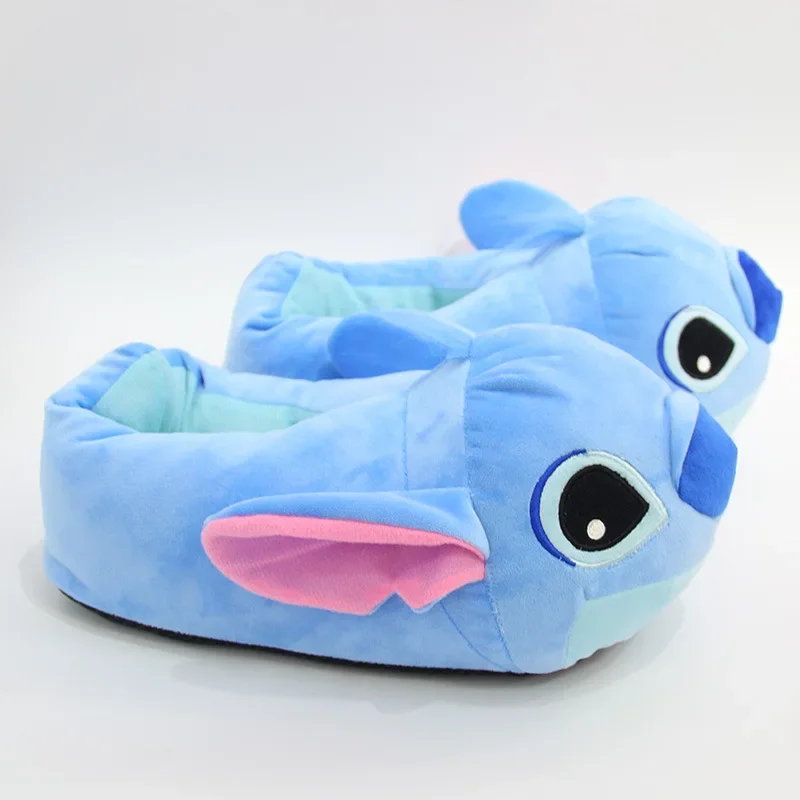 Pantoufles en coton peluche Lilo & Stitch, taille unique, pantoufles de maison tout compris, Anime mignon, chaussures chaudes antidérapantes pour l'hiver, cadeaux